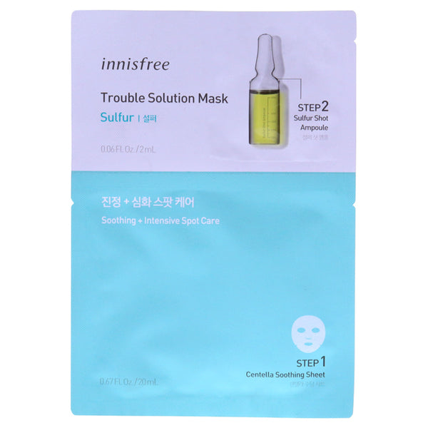 Innisfree Trouble Solution Mask - Sulfur by Innisfree for Unisex - 0.67 oz Mask
