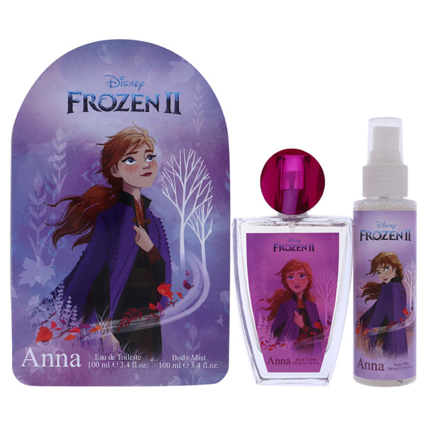 Disney Frozen II Anna by Disney for Kids - 2 Pc Gift Set 3.4oz EDT Spray, 3.4oz Body Mist