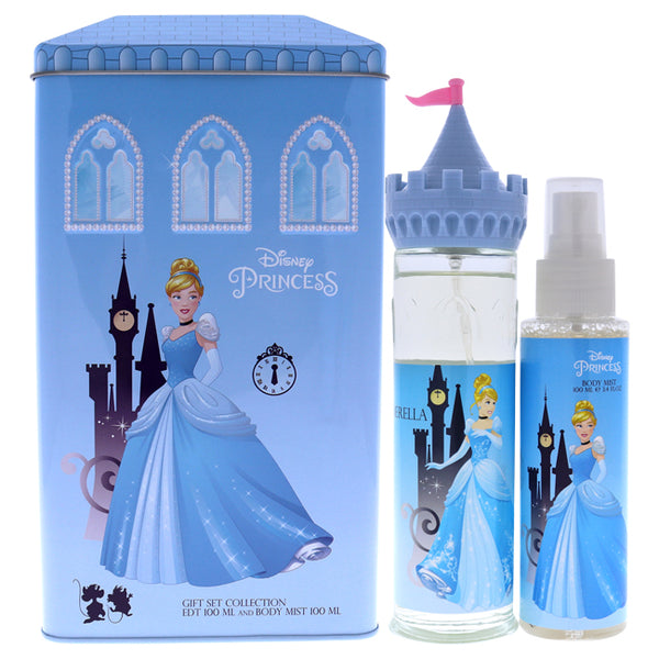 Disney Cinderella by Disney for Kids - 2 Pc Gift Set 3.4oz EDT Spray, 3.4oz Body Mist