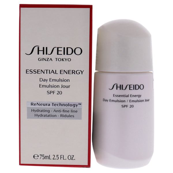 Shiseido Essential Energy Day Emulsion SPF 20 by Shiseido for Unisex - 2.5 oz Emulsion