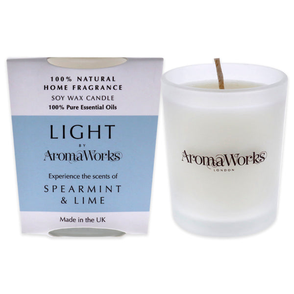 Aromaworks Light Candle Small - Spearmint and Lime by Aromaworks for Unisex - 2.65 oz Candle