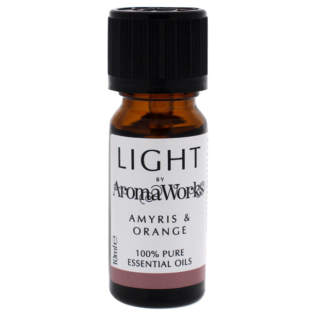 Aromaworks Light Essential Oil - Amyris and Orange by Aromaworks for Unisex - 0.33 oz Oil
