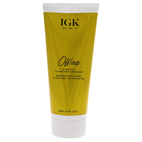 IGK Offline 3 Minute Hydration Hair Mask by IGK for Unisex - 6.7 oz Mask