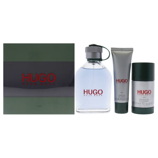 Hugo Boss Man by Hugo Boss for Men - 3 Pc Gift Set 4.2oz EDT Spray, 2.4oz Deodorant Stick, 1.6oz Shower Gel