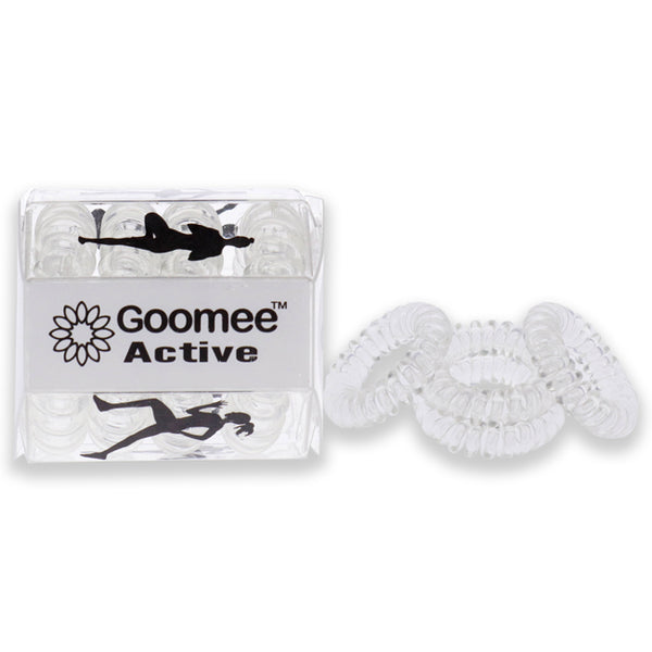 Goomee Active The Markless Hair Loop Set - Clear In The Clear by Goomee for Women - 4 Pc Hair Tie
