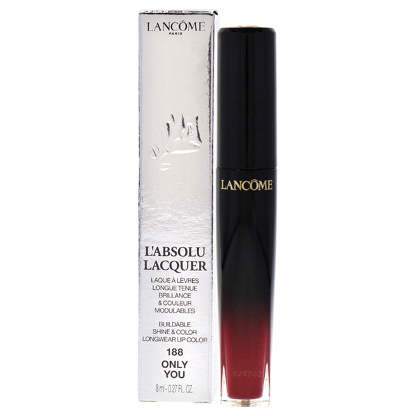 Lancome LAbsolu Lacquer Longwear Lip Color - 188 Only You by Lancome for Women - 0.27 oz Lipstick