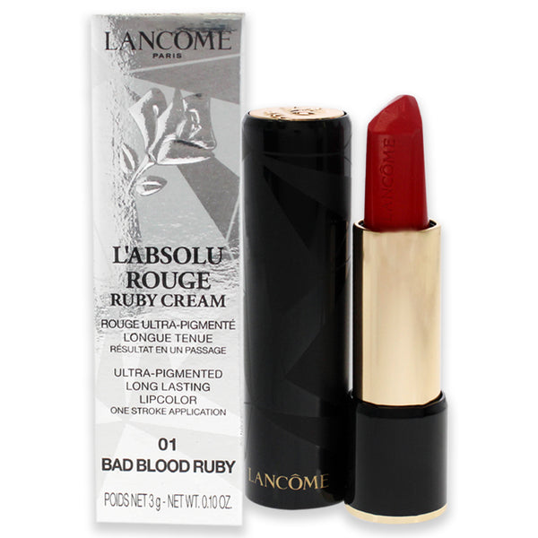 Lancome LAbsolu Rouge Ruby Cream Lip Color - 01 Bad Blood Ruby by Lancome for Women - 0.1 oz Lipstick