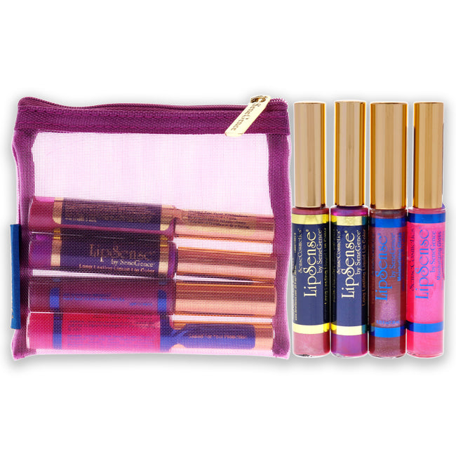 SeneGence Bouquet of Violets Collection by SeneGence for Women - 5 Pc Set Violette LipSense, Violet Volt LipSense, Orchid Gloss, Sweet Pea Gloss Limited Edition, Free Mesh Cosmetics Bag