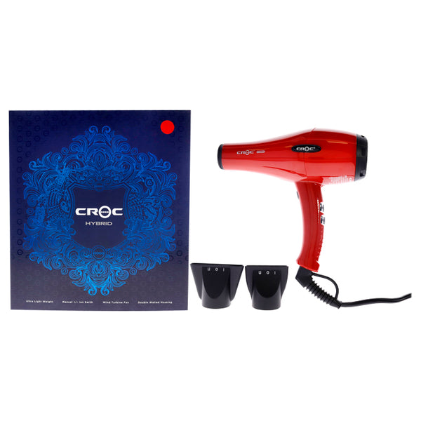 Croc Hybrid Blow Dryer - Red by Croc for Unisex - 1 Pc Hair Dryer