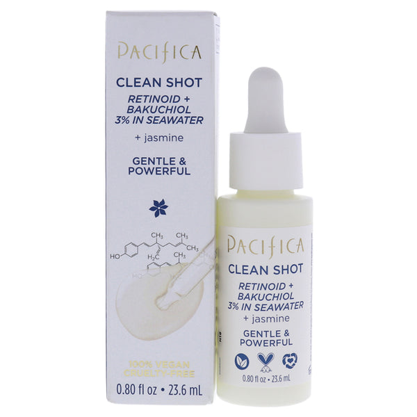 Pacifica Clean Shot Retinoid and Bakuchiol 3 Percent In Seawater by Pacifica for Unisex - 0.8 oz Serum