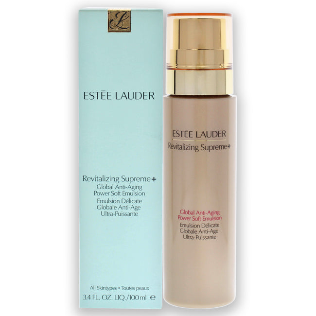 Estee Lauder Revitalizing Supreme Plus Global Anti-Aging Power Soft Emulsion by Estee Lauder for Women - 3.4 oz Emulsion