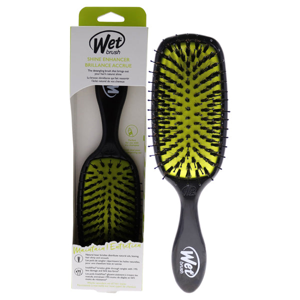 Wet Brush Shine Enhancer Detangling Brush - Black and Green by Wet Brush for Unisex - 1 Pc Hair Brush