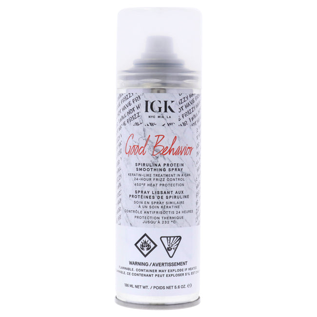 IGK Good Behavior Spirulina Protein Smoothing Spray by IGK for Women - 5.6 oz Hair Spray