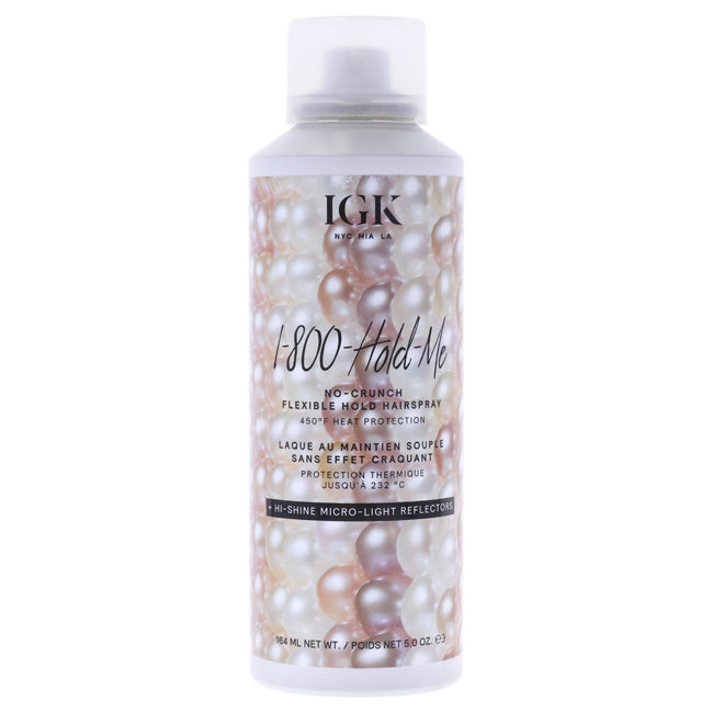 IGK 1-800-Hold-Me No-Crunch Flexible Hold Hairspray by IGK for Unisex - 5 oz Hair Spray