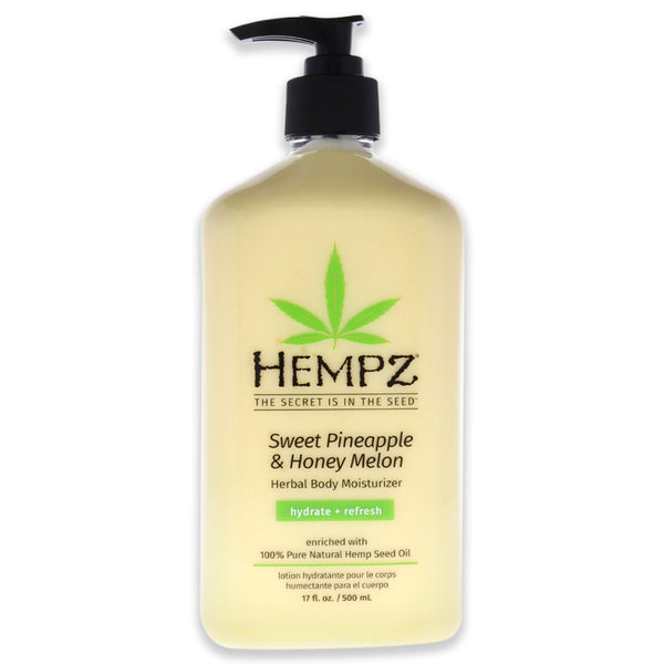 Hempz Sweet Pineapple and Honey Melon Herbal Body Moisturizer by Hempz for Unisex - 17 oz Moisturizer