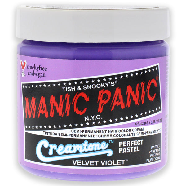 Manic Panic Creamtone Perfect Pastel Hair Color - Velvet Violet by Manic Panic for Unisex - 4 oz Hair Color