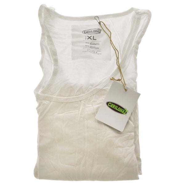 Bamboo Racer Tank - White by Cariloha for Women - 1 Pc Tank Top (XL)