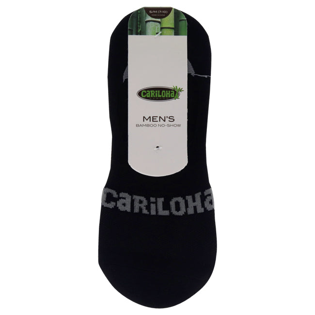 Bamboo No-Show Socks - Black by Cariloha for Men - 1 Pair Socks (S/M)