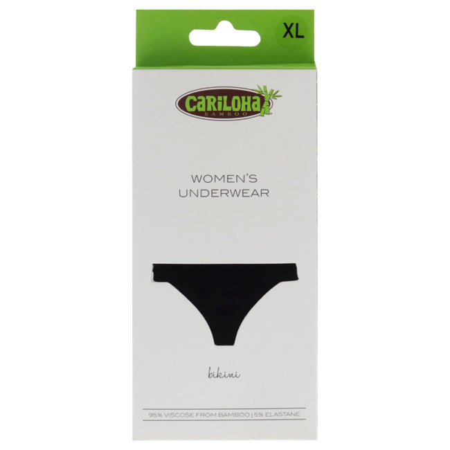 Bamboo Lace Bikini - Black by Cariloha for Women - 1 Pc Underwear (XL)
