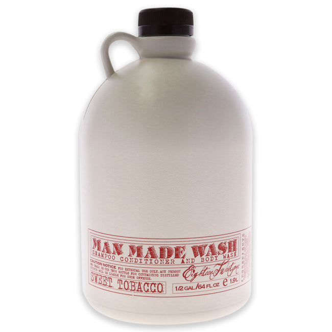 18.21 Man Made Man Made Wash - Sweet Tobacco by 18.21 Man Made for Men - 64 oz 3-In-1 Shampoo, Conditioner and Body Wash