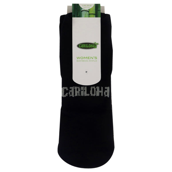 Bamboo Ankle Socks - Black-Gray by Cariloha for Women - 1 Pair Socks (L/XL)
