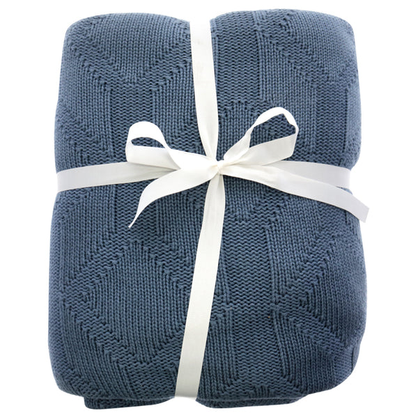 Bamboo Knit Throw - Diamond Blue Lagoon by Cariloha for Unisex - 1 Pc Blanket