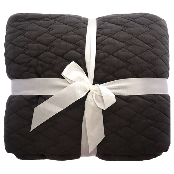 Diamond Stitch Bamboo Quilt - Onyx-King by Cariloha for Unisex - 1 Pc Blanket