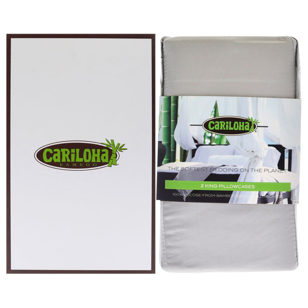 Resort Bamboo Pillowcase Set - Harbor Gray-King by Cariloha for Unisex - 2 Pc Pillowcase