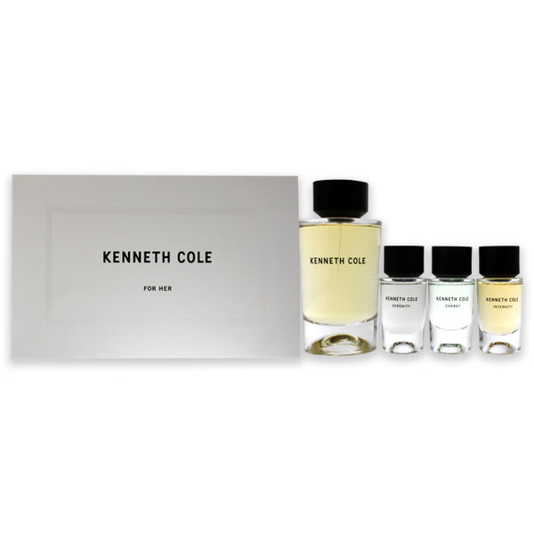 Kenneth Cole Kenneth Cole For Her by Kenneth Cole for Women - 4 Pc Gift Set 3.4oz EDP Spray, 0.5 oz Serenity EDT Spray, 0.5 oz Energy EDT Spray, 0.5 oz Intensity EDT Spray