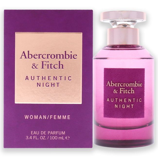 Abercrombie and Fitch Authentic Night by Abercrombie and Fitch for Women - 3.4 oz EDP Spray