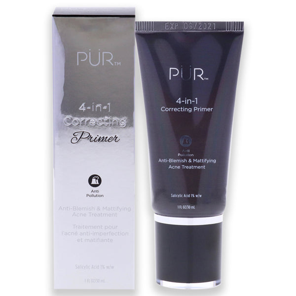 Pur Minerals 4-In-1 Correcting Primer Anti-Blemish Mattifying Acne Treatment - Charcoal by Pur Minerals for Women - 1 oz Primer