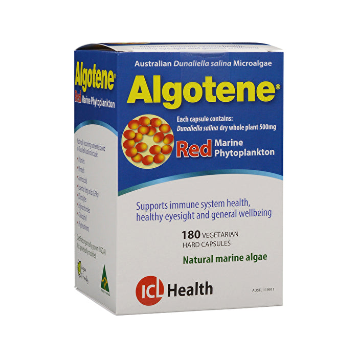 INTERCLINICAL LABORATORIES ICL Health (Interclinical) Algotene (Red Marine Phytoplankton - Organic Dunaliella salina) 180vc