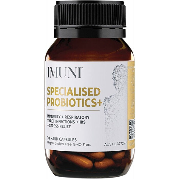 Imuni Specialised Probiotics+ Immunity, Respiratory, IBS, Stress 30 Caps