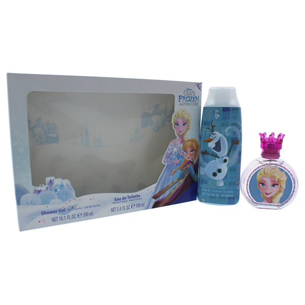 Disney Olafs Frozen Adventure by Disney for Kids - 2 Pc Gift Set 3.4oz EDT Spray, 10.1oz Shower Gel