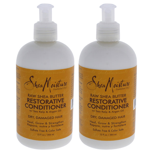 Shea Moisture Raw Shea Butter Restorative Conditioner - Pack of 2 by Shea Moisture for Unisex - 13 oz Conditioner