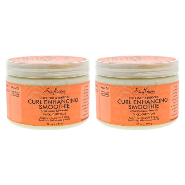 Shea Moisture Coconut & Hibiscus Curl Enhancing Smoothie - Pack of 2 by Shea Moisture for Unisex - 12 oz Cream