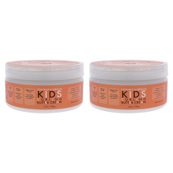 Shea Moisture Coconut & Hibiscus Kids Curling Butter Cream - Pack of 2 by Shea Moisture for Kids - 6 oz Cream