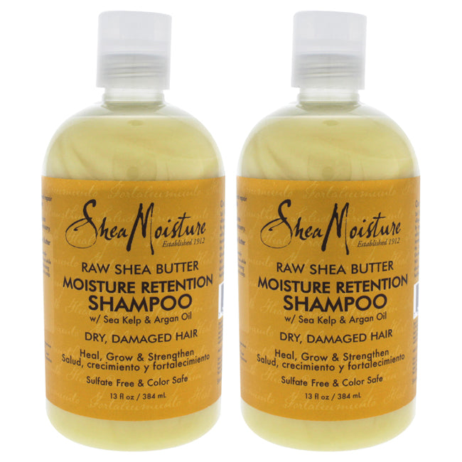 Shea Moisture Raw Shea Butter Moisture Retention Shampoo - Pack of 2 by Shea Moisture for Unisex - 13 oz Shampoo