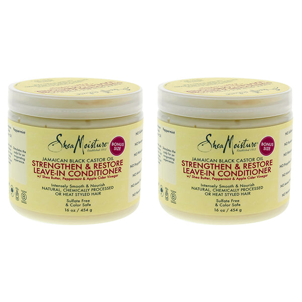 Shea Moisture Jamaican Black Castor Oil Reparative Leave-In Conditioner - Pack of 2 by Shea Moisture for Unisex - 16 oz Conditioner