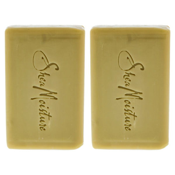 Shea Moisture Organic Raw Shea Butter Soap Anti-Aging Face & Body - Pack of 2 by Shea Moisture for Unisex - 3.5 oz Bar Soap