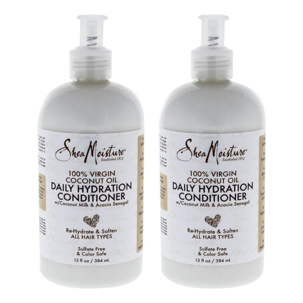 Shea Moisture 100% Virgin Coconut Oil Daily Hydration Conditioner - Pack of 2 by Shea Moisture for Unisex - 13 oz Conditioner