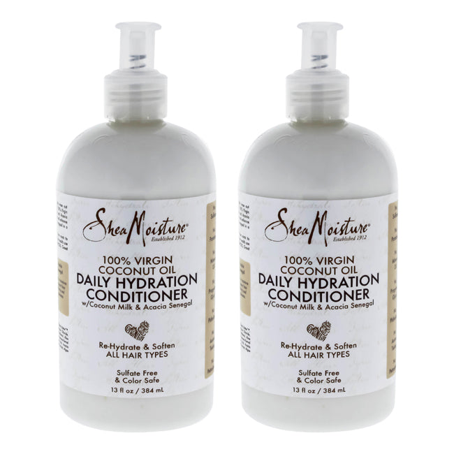 Shea Moisture 100% Virgin Coconut Oil Daily Hydration Conditioner - Pack of 2 by Shea Moisture for Unisex - 13 oz Conditioner