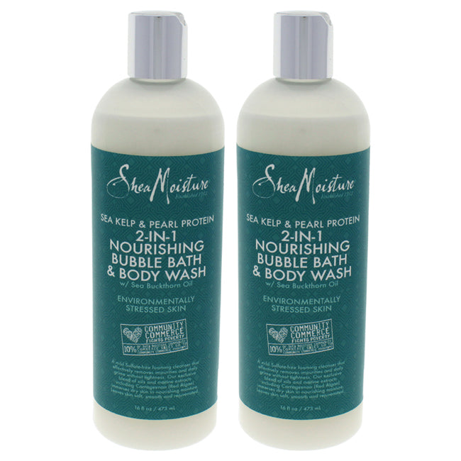 Shea Moisture Sea Kelp & Pearl Protein Nourishing Body Wash - Pack of 2 by Shea Moisture for Unisex - 16 oz Body Wash