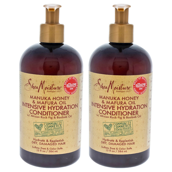 Shea Moisture Manuka Honey & Mafura Oil Intensive Hydration Conditioner - Pack of 2 by Shea Moisture for Unisex - 13 oz Conditioner