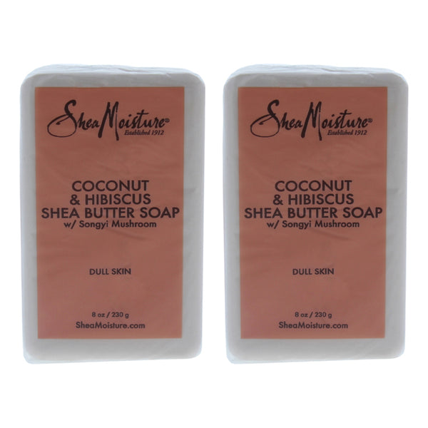 Shea Moisture Coconut & Hibiscus Shea Butter Soap - Pack of 2 by Shea Moisture for Unisex - 8 oz Soap