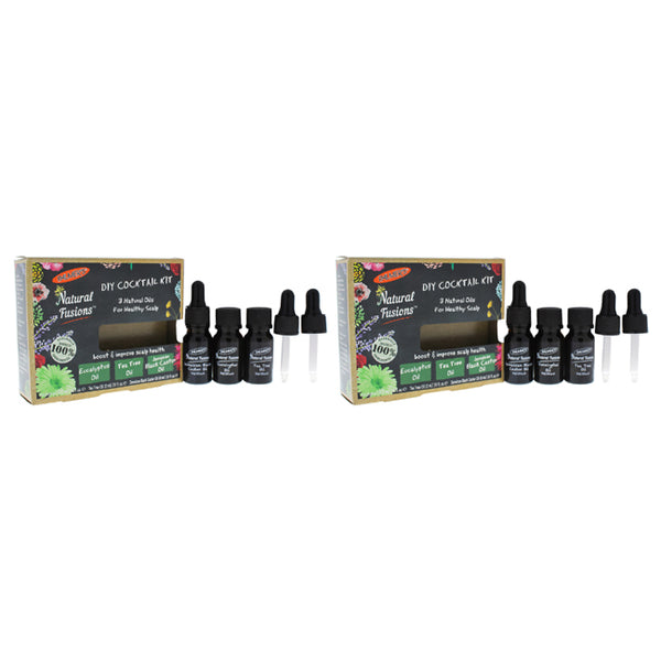 Palmers Natural Fusions Healthy Scalp DIY Cocktail Kit - Pack of 2 by Palmers for Unisex - 3 x 0.33 oz Eucalyptus Oil, Tea Tree Oil, Jamaican Black Castor Oil