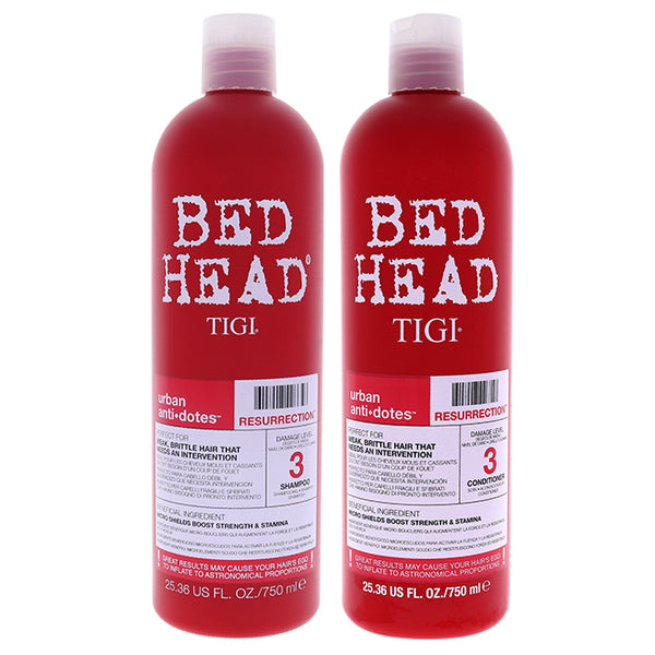 TIGI Bed Head Urban Antidotes Resurrection Shampoo and Conditioner Kit by TIGI for Unisex - 2 Pc Kit 25.36 Shampoo, 25.36 Conditioner