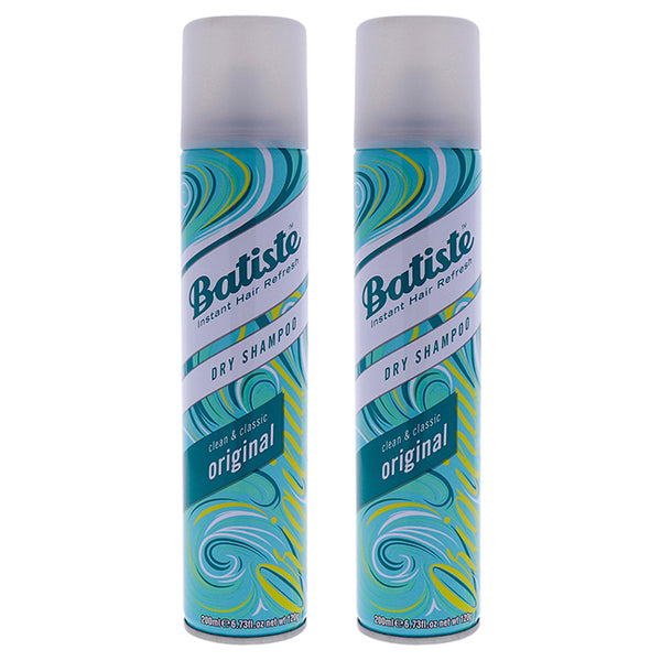 Batiste Dry Shampoo - Clean and Classic Original - Pack of 2 by Batiste for Unisex - 6.73 oz Shampoo