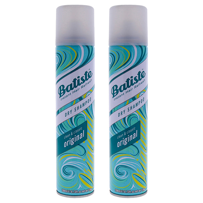 Batiste Dry Shampoo - Clean and Classic Original - Pack of 2 by Batiste for Unisex - 6.73 oz Shampoo