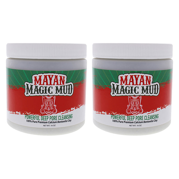 Mayan Magic Mud Powerful Deep Pore Cleansing Clay - Pack of 2 by Mayan Magic Mud for Unisex - 16 oz Cleanser